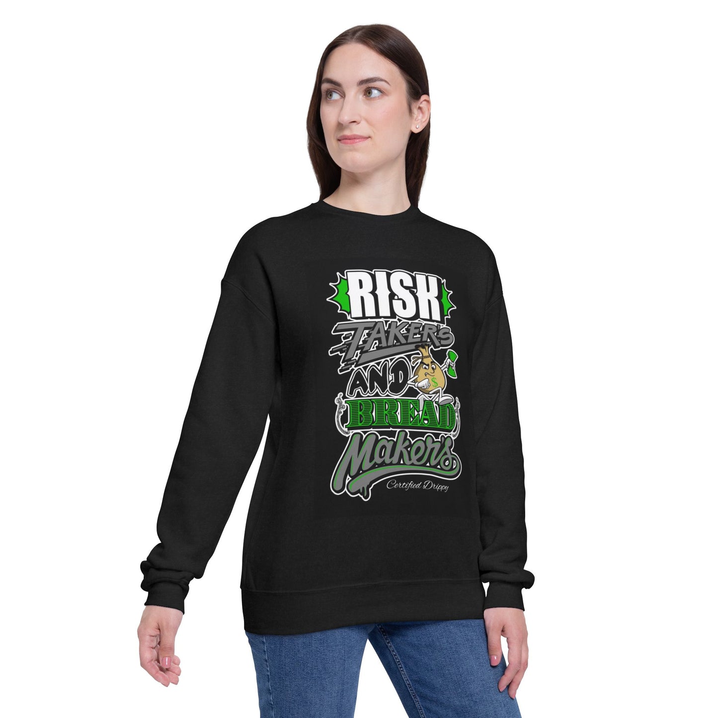 Risk Takers & Bread Makers Unisex Drop Shoulder Sweatshirt - Motivational Casual Wear